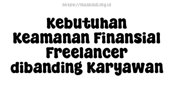 Kebutuhan Keamanan Finansial Freelancer dibanding Karyawan