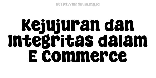 Kejujuran dan Integritas dalam E-Commerce