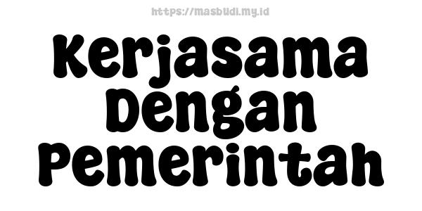 Kerjasama Dengan Pemerintah