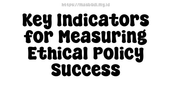 Key Indicators for Measuring Ethical Policy Success