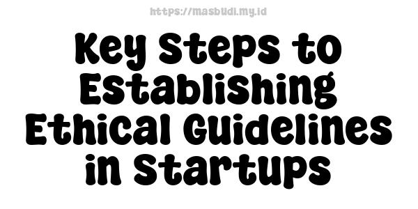 Key Steps to Establishing Ethical Guidelines in Startups