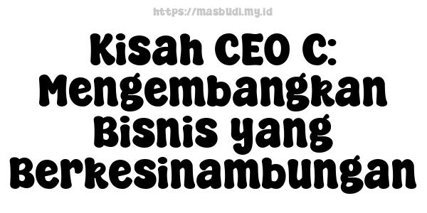 Kisah CEO C: Mengembangkan Bisnis yang Berkesinambungan