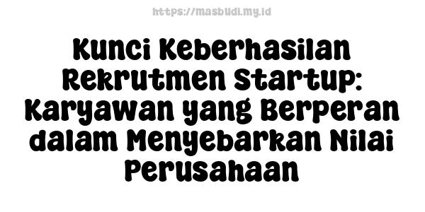 Kunci Keberhasilan Rekrutmen Startup: Karyawan yang Berperan dalam Menyebarkan Nilai Perusahaan