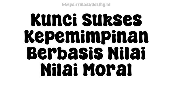 Kunci Sukses Kepemimpinan Berbasis Nilai-Nilai Moral