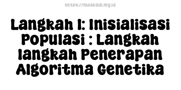 Langkah 1: Inisialisasi Populasi : Langkah-langkah Penerapan Algoritma Genetika