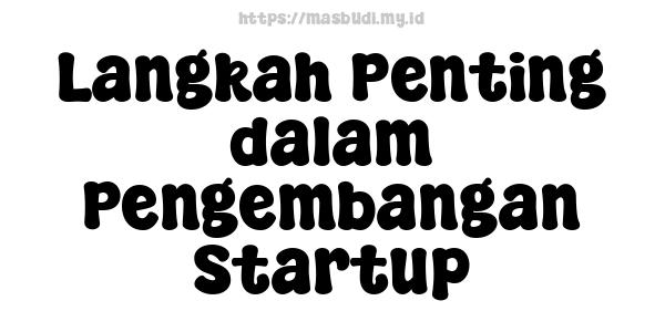 Langkah Penting dalam Pengembangan Startup