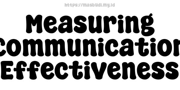 Measuring Communication Effectiveness