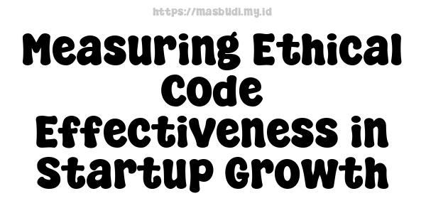 Measuring Ethical Code Effectiveness in Startup Growth