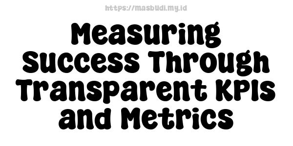 Measuring Success Through Transparent KPIs and Metrics