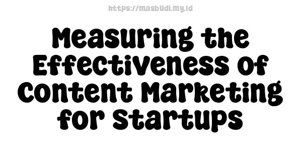 Measuring the Effectiveness of Content Marketing for Startups