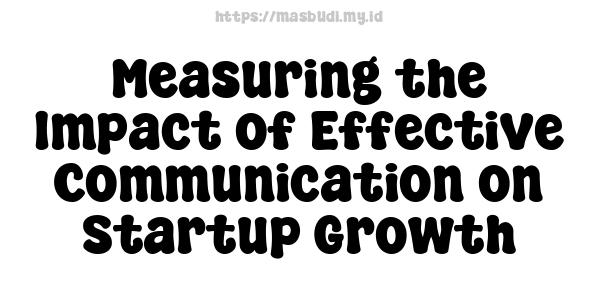 Measuring the Impact of Effective Communication on Startup Growth