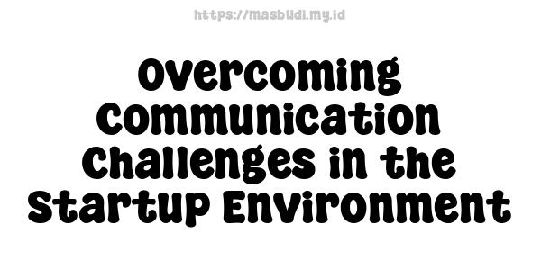 Overcoming Communication Challenges in the Startup Environment