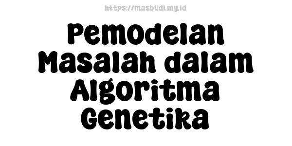 Pemodelan Masalah dalam Algoritma Genetika