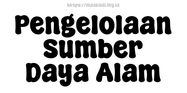 Pengelolaan Sumber Daya Alam