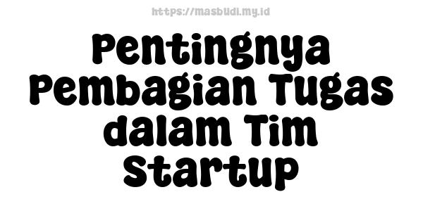 Pentingnya Pembagian Tugas dalam Tim Startup