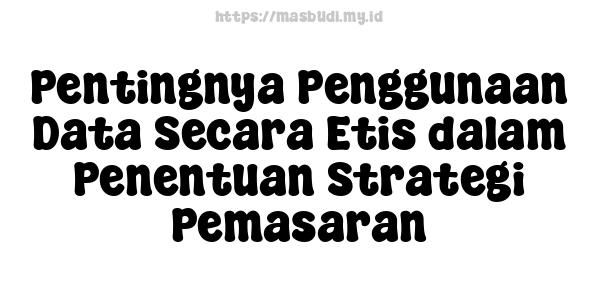 Pentingnya Penggunaan Data Secara Etis dalam Penentuan Strategi Pemasaran