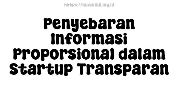 Penyebaran Informasi Proporsional dalam Startup Transparan