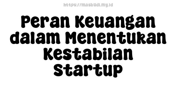 Peran Keuangan dalam Menentukan Kestabilan Startup