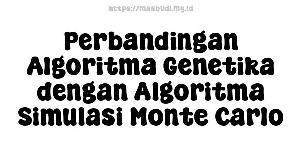 Perbandingan Algoritma Genetika dengan Algoritma Simulasi Monte Carlo