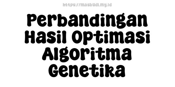 Perbandingan Hasil Optimasi Algoritma Genetika