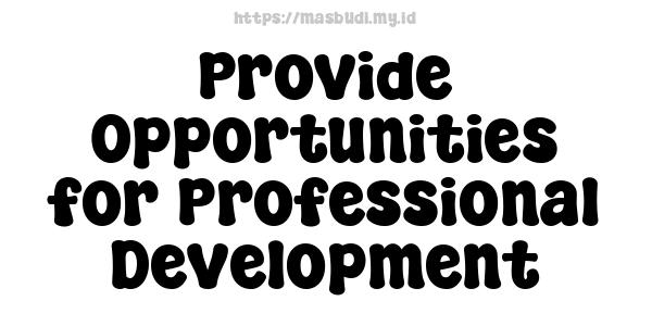 Provide Opportunities for Professional Development