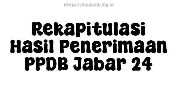 Rekapitulasi Hasil Penerimaan PPDB Jabar 24