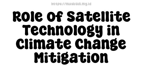 Role of Satellite Technology in Climate Change Mitigation