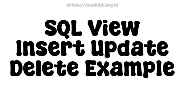 SQL View Insert Update Delete Example