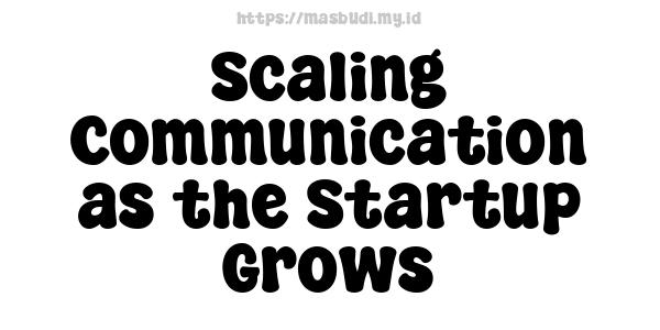 Scaling Communication as the Startup Grows