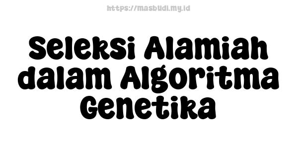 Seleksi Alamiah dalam Algoritma Genetika