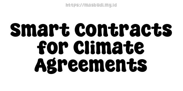 Smart Contracts for Climate Agreements