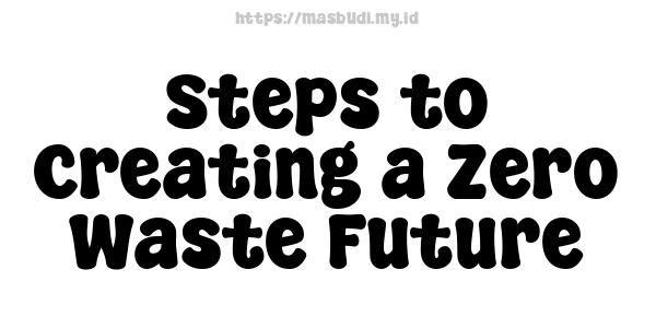 Steps to Creating a Zero Waste Future