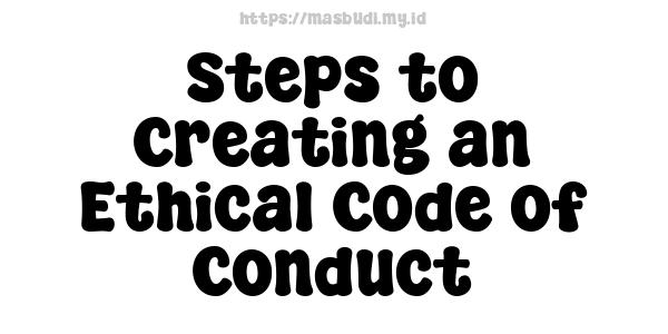 Steps to Creating an Ethical Code of Conduct