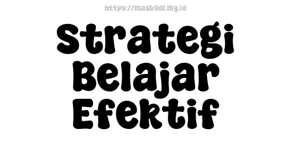 Strategi Belajar Efektif