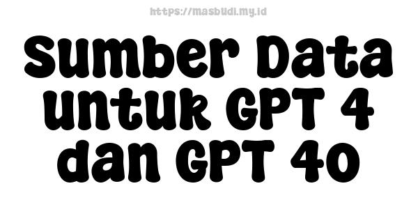 Sumber Data untuk GPT-4 dan GPT-4o