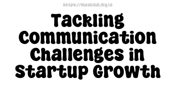 Tackling Communication Challenges in Startup Growth