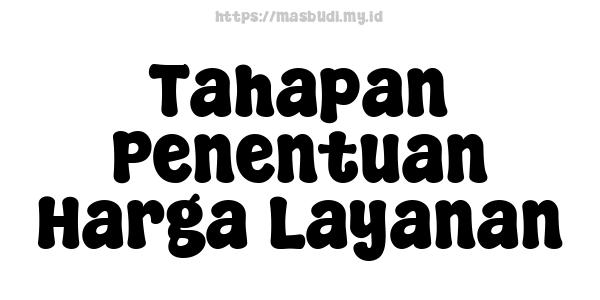 Tahapan Penentuan Harga Layanan