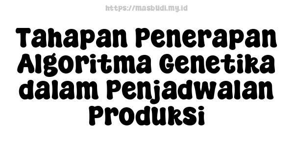 Tahapan Penerapan Algoritma Genetika dalam Penjadwalan Produksi