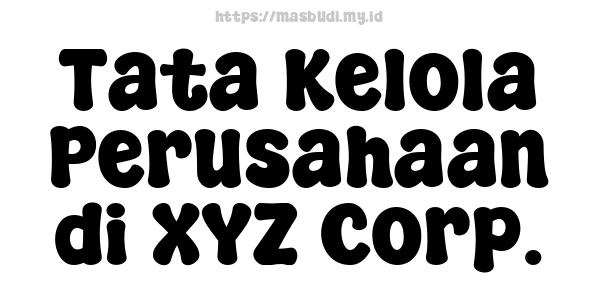 Tata Kelola Perusahaan di XYZ Corp.