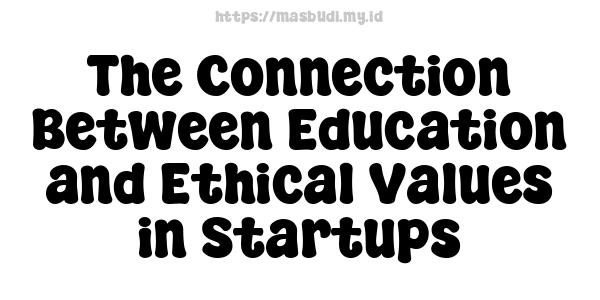 The Connection Between Education and Ethical Values in Startups