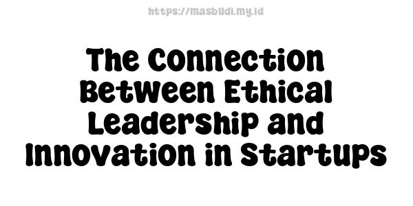 The Connection Between Ethical Leadership and Innovation in Startups