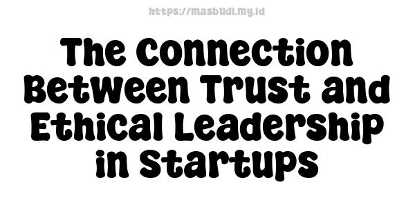 The Connection Between Trust and Ethical Leadership in Startups