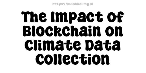 The Impact of Blockchain on Climate Data Collection