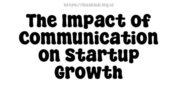 The Impact of Communication on Startup Growth