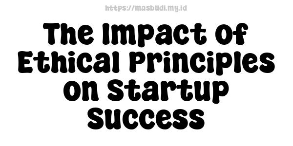 The Impact of Ethical Principles on Startup Success