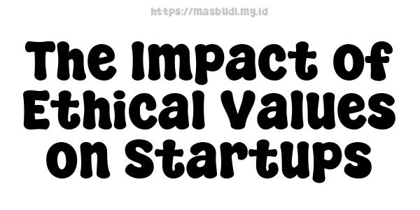 The Impact of Ethical Values on Startups