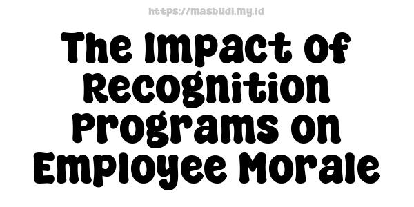 The Impact of Recognition Programs on Employee Morale