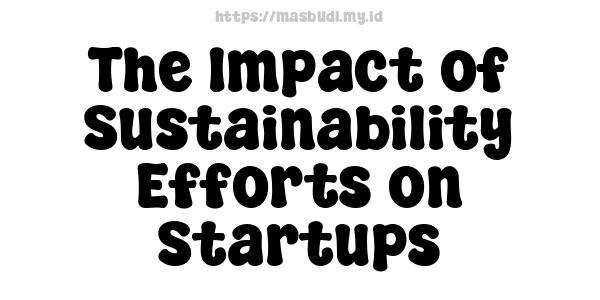 The Impact of Sustainability Efforts on Startups