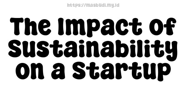 The Impact of Sustainability on a Startup