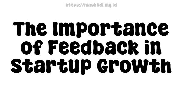 The Importance of Feedback in Startup Growth